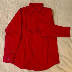 Beautiful red boys button down shirt
